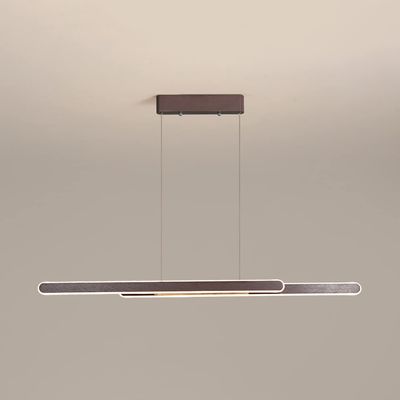 SteFik - Long Chandelier LED Dimmable Dining Room Hanging Light Fashion - Dining Table and Bar Ceiling Hanging Light Modern Minimalist Office Long Light,Pendant