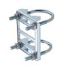 Sactulaz Antenna Mast Pipe Mount Works with Starlink Pipe Adapter Pole Mounting kit Connect Pipes to Poles Adapter,Heavy Duty Universal Antenna/Weather/WiFi Roof Pole Mount V-Clamp Bracket view 3