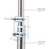 Sactulaz Antenna Mast Pipe Mount Works with Starlink Pipe Adapter Pole Mounting kit Connect Pipes to Poles Adapter,Heavy Duty Universal Antenna/Weather/WiFi Roof Pole Mount V-Clamp Bracket view 4