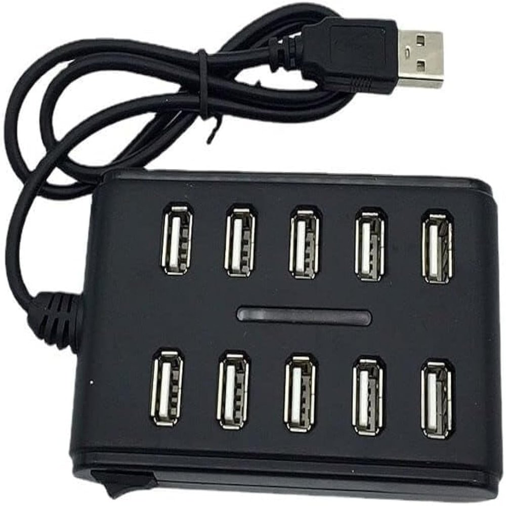 10 Port Hub USB 2.0 High Speed Multiple Splitter Adapter Extension Cable for Laptop PCB Interface Devices