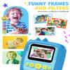 Upgrade Camera Instant Print, 1080P Digital Camera, Christmas Birthday Gifts, Blue view 3