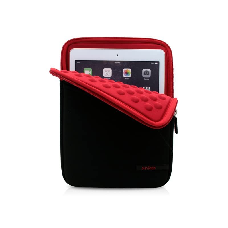 10 inch Tablet Sleeve Neoprene Shock Proof Pouch Protective Case for iPad 10.2 iPad 9.7 iPad Air 10.5 Samsung Galaxy Tab Active4 Pro 10.1 Tab S6 Lite 10.4 Microsoft Surface Go 4 3 10.5 (Red)