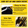 6 Pack Black and Gold Foil Fringe Curtains Backdrop, 3.28 x 8.2 Ft Metallic Streamers Tinsel Curtains Background for Photo Booth, Birthday, Christmas, Halloween, New Year Party Decorations view 3