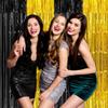 6 Pack Black and Gold Foil Fringe Curtains Backdrop, 3.28 x 8.2 Ft Metallic Streamers Tinsel Curtains Background for Photo Booth, Birthday, Christmas, Halloween, New Year Party Decorations view 4