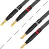 WORLDS BEST CABLES 4 Units - 6 Inch Ultimate - 8 AWG - Ultra-Pure OFC - Premium Audiophile HiFi Speaker Jumper Cables with Eminence Gold Banana Plugs & Carbon Tweed Jacket view 4