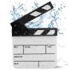 Mini Acrylic Director Scene Clapperboard TV Movie Action Board Film Cut Prop with Pen Mini Acrylic Clapperboard Director's Film Clapboard Easy Wipe Cut Action Scene Board S view 3