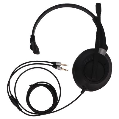 Gavigain Telephone Headset,3.5mm Communication Headset ENC Noise Cancellation Corded Monaural Headset with HD Mic for PCs