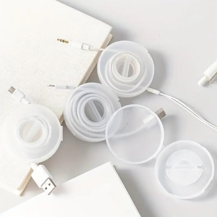 SEDLAV Cable Storage Box Cable Organizer, Data Cable Holder, Earphone Winder, Mobile Phone Cable Storage, Wire Storage Box, Multi-Purpose Cable Holder & Portable Organizer
