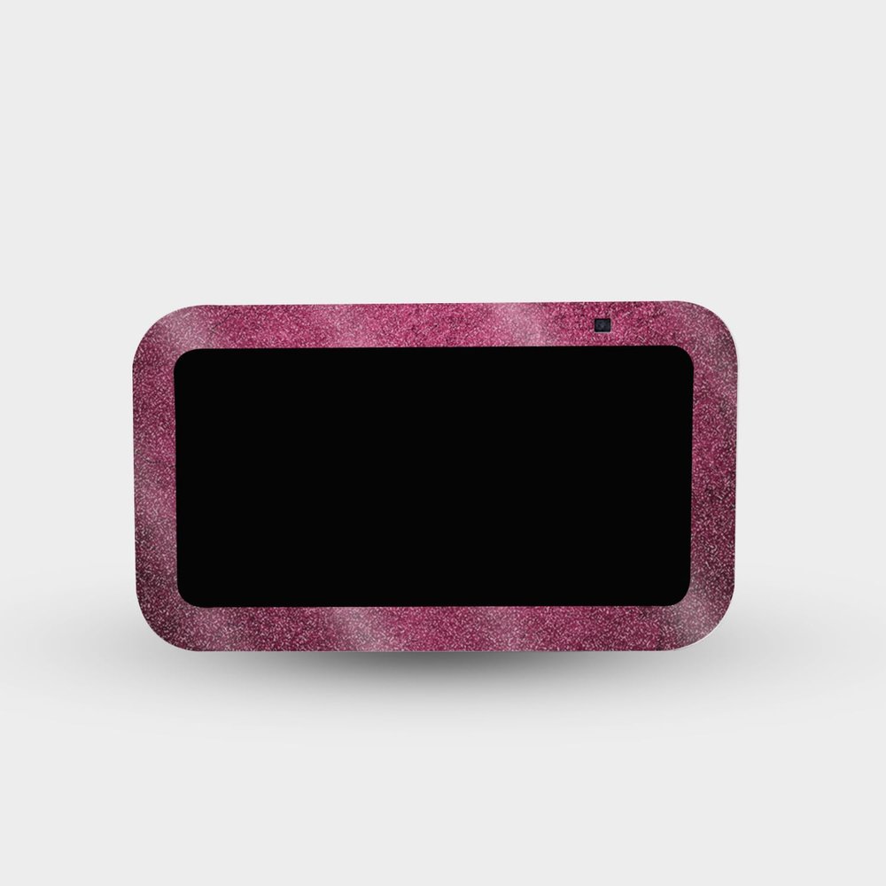 MightySkins Glossy Glitter Skin Compatible with Amazon Echo Show 5 (Gen 3) - Pink Gravel | Protective, Durable High-Gloss Glitter Finish | Easy to Apply