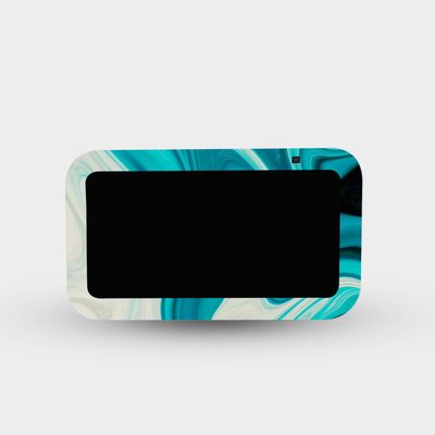 MightySkins Skin Compatible with Amazon Echo Show 5 (Gen 3) - Aqua Swirl | Protective, Durable, and Unique Vinyl Decal wrap Cover | Easy to Apply, Remove, and Change Styles