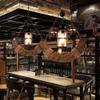 SkybAt Chandelier, American Glass Lantern Chandelier,Industrial Retro Chandelier E27 Iron Chandelier, for Bar Cafe Loft Restaurant Library Hotel Villa Hanging Pendant Light view 3