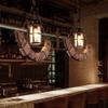 SkybAt Chandelier, American Glass Lantern Chandelier,Industrial Retro Chandelier E27 Iron Chandelier, for Bar Cafe Loft Restaurant Library Hotel Villa Hanging Pendant Light view 4