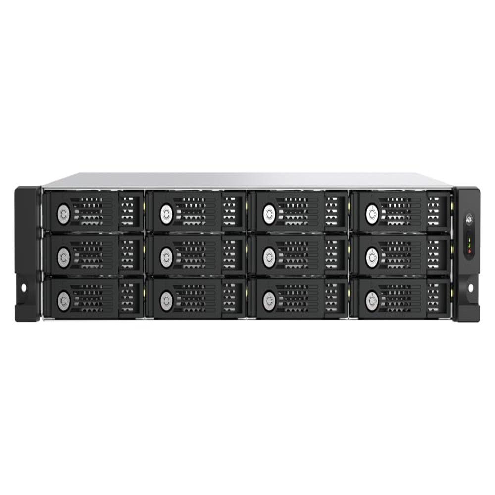 QNAP TL-R1200PES-RP-US 12 Bay 2U Short Depth rackmount PCIe Interface SATA JBOD for petabyte-Scale Expansion (Diskless)