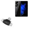BoxWave Smart Gadget Compatible with Honor 80 - AllReader SD Card Reader, microSD Card Reader SD Compact USB - Jet Black view 1