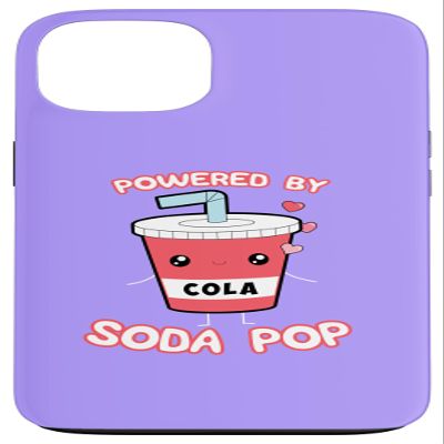 Powered by Soda Pop, Kawaii Cute Cola Cup Otaku Top Case for iPhone 13