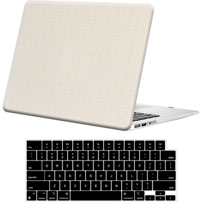 SaharaCase - MacBook Pro 16-Inch (20212025, M1M5) Laptops Woven Case with Silicone KeyPad Cover Woven Fabric, Snap-On, Anti-Slip Grip (Beige)