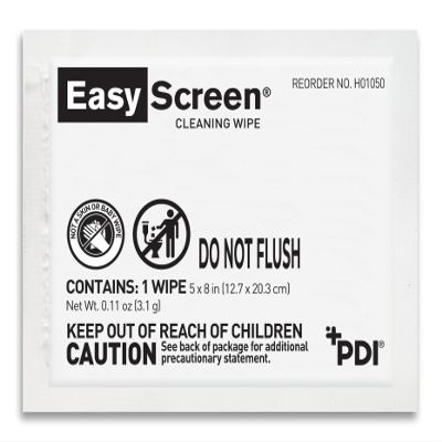 Easy Screen, Premium Screen Cleaning Wipes, Electronics, Touchscreens, and Glasses Cleaner, 50 Individual Packets Per Box, Large 5 x 8 Wipe