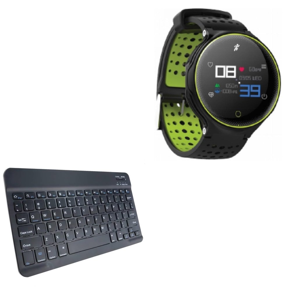 BoxWave Keyboard Compatible with Cherry Mobile Flare Sport - SlimKeys Bluetooth Keyboard, Portable Thin with Chiclet-Style Keys - Jet Black