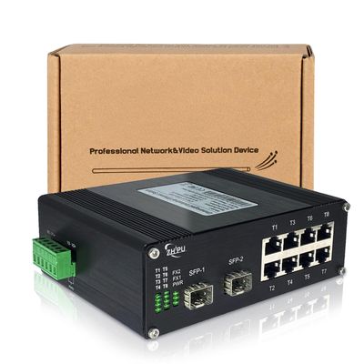 Industrial 8 Port Gigabit 30W PoE Switch with 20Gbps Bandwidth, 8 PoE Port 10/100/1000Mbps, 2 SFP Port, 802.3af/at Ethernet Switch, IP40 Al case, Din Rail or Desktop