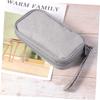 Amosfun 3pcs Travel Digital Storage Bag Double Layer Shockproof Electronics Organizer for Data Cable and Charger Accessories Gray view 3