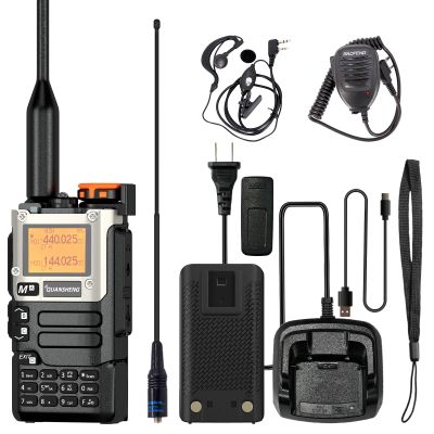Quansheng UV-K5(8) Radio USB-C Charging Two Way Radio Long Range with NOAA for Adults 5W U/V Dual Band DTMF AM FM Walkie Talkie Rechargeable UV-K6 Earphone Speaker Mics 771 Antenna
