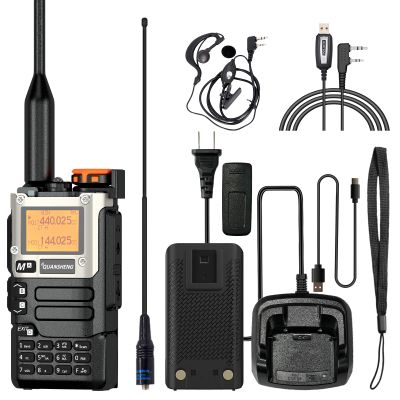 Quansheng UV-K5(8) Radio USB-C Charging Two Way Radio Long Range with NOAA for Adults 5W U/V Dual Band DTMF AM FM Walkie Talkie Rechargeable UV-K6 771 Antenna Earpiece Cable