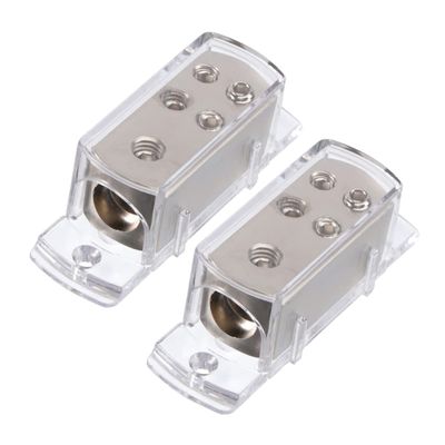2pcs Channel Audio Power Distribution Block for Car Amplifiers Splitter for Easy Wiring Vehicles Boats and Rvs -Resistant Grounding