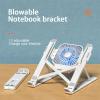 Adjustable Laptop Stand for Desk Portable Laptop Riser Ergonomic Cooling Notebook Bracket Laptop Cooling Pads with Phone Holder (Color : 01) view 2