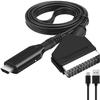 BUBUCAM SCART to HDMI Converter, HD 1080P Video Audio Cable Adapter Converter for HDTV STB VHS Xbox PS3 Sky DVD Blu-Ray view 2