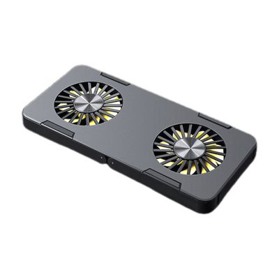 Foldable Laptop Cooling pad with Dual Fan Computer Cooling pad Bracket (Color : Black)