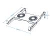 Foldable Laptop Cooling pad with Dual Fan Computer Cooling pad Bracket (Color : Black) view 3
