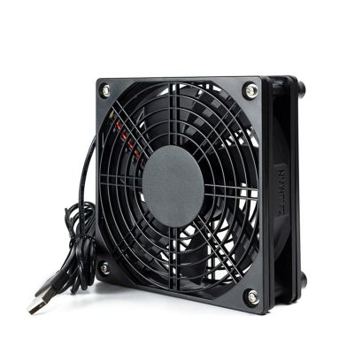 Router Fan Cooler TV Box Wireless Cooling Silent Quiet Power Fan Screws Protective Net