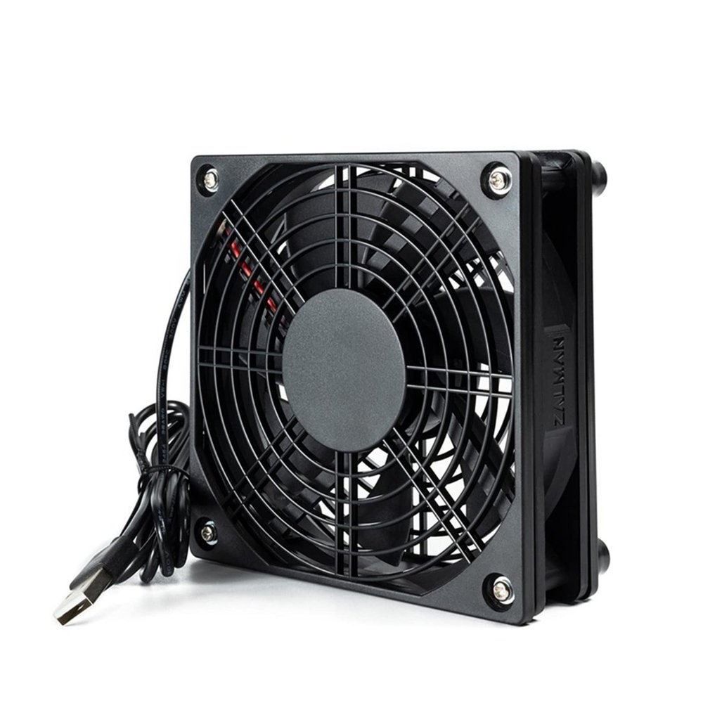 Router Fan Cooler TV Box Wireless Cooling Silent Quiet Power Fan Screws Protective Net