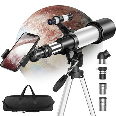 A-Maker Telescope for Astronomy Beginners (16X-120X),70mm Caliber, The Perfect Astronomical Observation Equipment for Beginners- Portable Telescope with Carrying Case, Smartphone Adapter