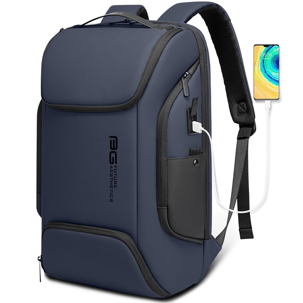 BANGE Business Laptop Smart backpack Can Hold 15.6 Inch Laptop Commute Backpack Carry on bag for men and women (Blue)