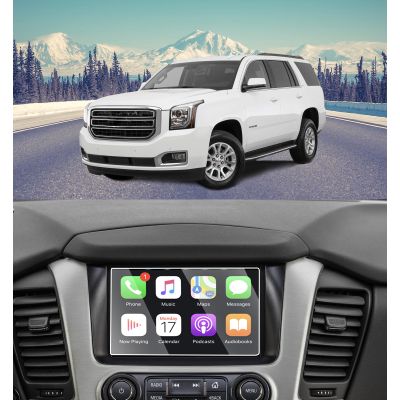 PZSWUXIE for 2014-2019 GMC Yukon 8 Inch & 2015-2021 GMC Canyon SLE/SLT Standard Tempered Glass Screen Protector 9H Hardness Anti-Fingerprint Anti-Scratch Accessories LCD Touchscreen