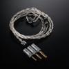 Satin Audio Cable for AudioSense MMCX Inear Replacement with Hotswap 3.5mm/4.4mm/2.5mm Plug Silver Plated Copper OCC - Customizable (6 Wires) view 1