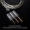 Satin Audio Cable for AudioSense MMCX Inear Replacement with Hotswap 3.5mm/4.4mm/2.5mm Plug Silver Plated Copper OCC - Customizable (6 Wires) view 2