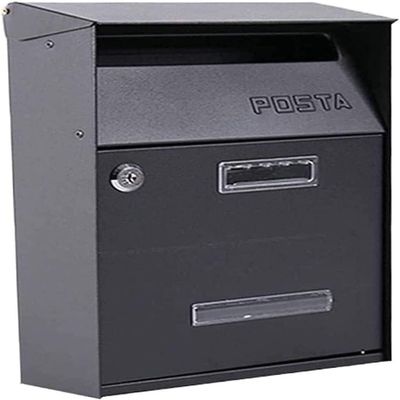 Scpantkend Suggestion Box Comment Collection Box Decorative Outdoor Mailbox Mailboxes for Outside Wall-Mounted Locked Mailbox Galvanized Sheet Material Mailbox Drop Box