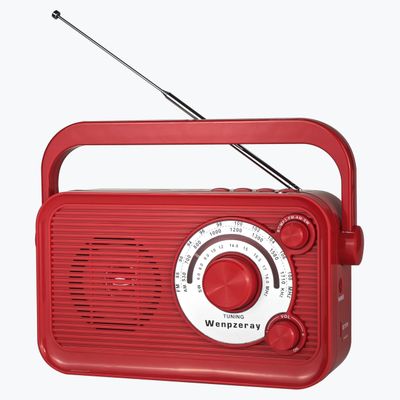 D218 Portable Radio AM FM SW Vintage Radio Receiver Retro BT Speaker Red