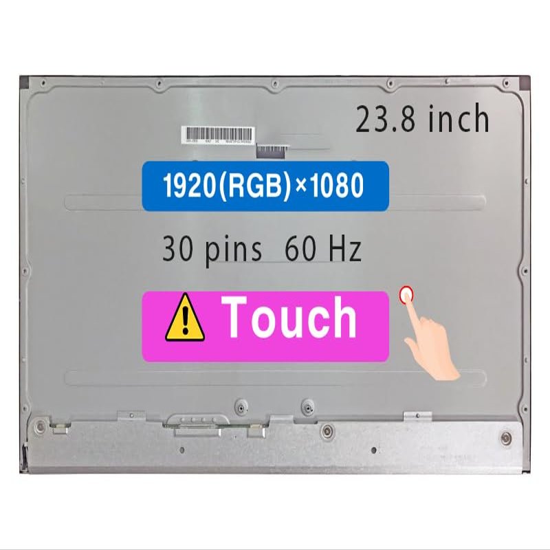 WARWOLFTEAM 23.8" Screen Replacement for LM238WF5 SS A2 30 pin FHD 19201080 LCD Touch Display Panel
