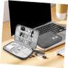 Didiseaon 2pcs Travel Cable Storage Bags Data Cable Organizer Pouches for Earphones and Chargers Versatile Travel Accessories for Electronics Grey view 2