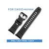 IEAMAIGE Silicone Watch Strap fit for Casio 3206 3135 PRG-130Y/PRW-1500 Special Strap fit for PROTREK Mountaineering Bracelet Men's Rubber watchband(Black Black_22mm) view 2