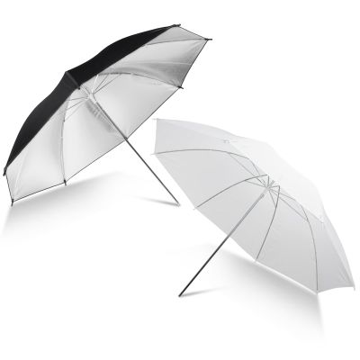 43" Translucent White Soft Umbrella & Silver Reflector Diffuser Umbrella for Studio/Outdoor Photo and Video Lighting Accessories