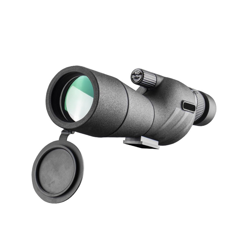 25-75X60 Monocular Telescope for Bird Watching, Hunting, Hiking with Tripod Black