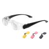 4X Zoom Binocular Glasses Magnifier with Comfort Nose Pad, Adjustable Telescope, 3 Color Polarized Clip for Fishing, Concert view 1