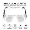 4X Zoom Binocular Glasses Magnifier with Comfort Nose Pad, Adjustable Telescope, 3 Color Polarized Clip for Fishing, Concert view 2