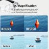 4X Zoom Binocular Glasses Magnifier with Comfort Nose Pad, Adjustable Telescope, 3 Color Polarized Clip for Fishing, Concert view 3