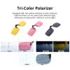 4X Zoom Binocular Glasses Magnifier with Comfort Nose Pad, Adjustable Telescope, 3 Color Polarized Clip for Fishing, Concert view 4
