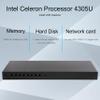 KETUOPU 1U Rack Mini PC Firewall Router K4305U8 with Celeron 4305U, 8G DDR4 RAM 64G SSD Micro Firewall Appliance, 8*Intel 2.5Gigabit Ethernet, 1*COM(RJ45), AES-NI, for Home/Office/School/Hotel view 3